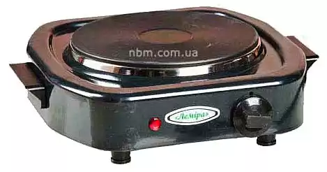 Електроплита настільна дискова ЛЕМІРА ЭПЧ-Т 1-1,5 кВт/220В чорна, потужність 1,5 кВт, діаметр диска 20 см, розміри: 26ш*28г*10в см - зображення 5