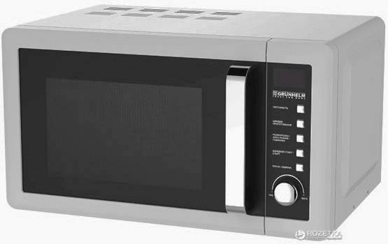 Мікрохвильова піч GRUNHELM 20UX45-LW (біла) 20 л, 800 Вт (5 рівнів потужності), кнопкова з поворотним регулятором, таймер 60 хвилин - зображення 6