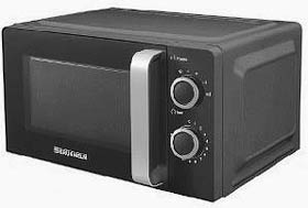 Фото товару Мікрохвильова піч GRUNHELM 20MX702-B, чорна, 800W, 20 л, механічна