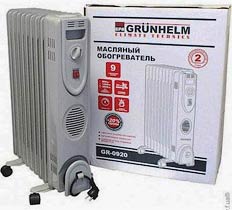 Фото товару Масляний обігрівач GRUNHELM GR-GR-0920 / 2,0 кВт