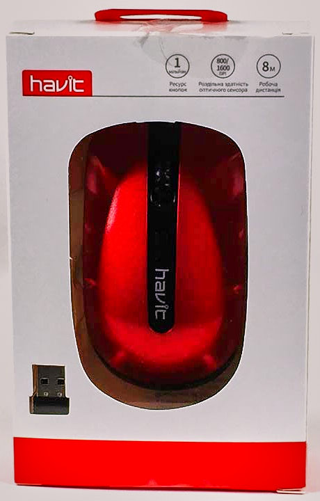 Миша HV-MS989GT Havit безпровідна, червона - зображення 8