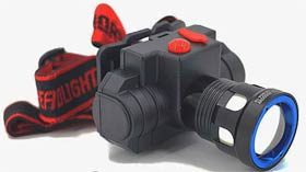 Фото товару Налобний ліхтарик Police 0604-T6, LED T6, акумуляторний, 1х18650, ЗУ 220V, zoom, Box