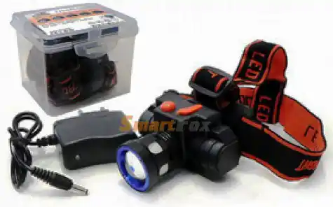 Налобний ліхтарик Police 0604-T6, LED T6, акумуляторний, 1х18650, ЗУ 220V, zoom, Box - зображення 5