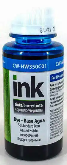 Чорнило CW-HW350С Cyan Colorway 100 г для принтерів HP. - зображення 5