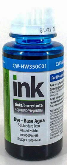 Чорнило CW-HW350С Cyan Colorway 100 г для принтерів HP. - зображення 1