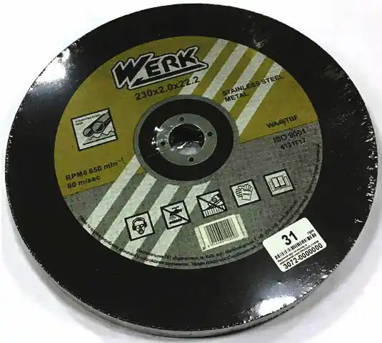 Відрізний круг по металу та нержавіючій сталі 230х2,0х22,2 WERK (WE201110/4131717) - зображення 5