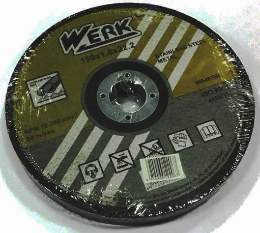 Відрізний круг по металу та нержавіючій сталі 150х1,6х22,2 WERK (WE201107/4131713) - зображення 1