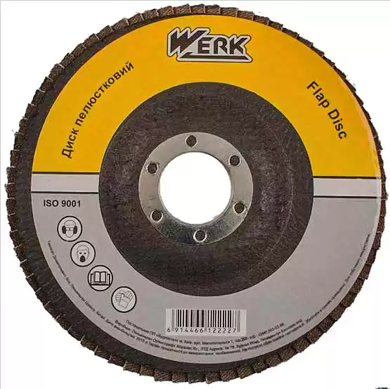 Диск пелюстковий плоский 125х22,2 зернистість А60, Т27 WERK (WE107073/5431703) - зображення 5