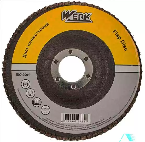 Диск пелюстковий плоский 125х22,2 зернистість А120, Т27 WERK (WE107076/5431706) - зображення 5