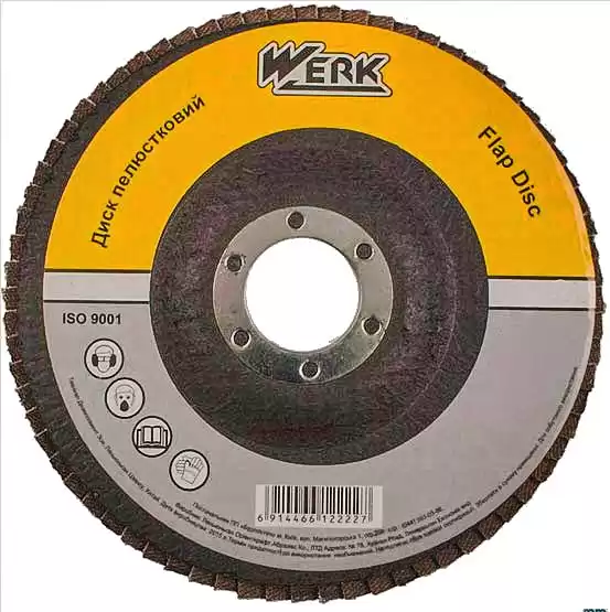 Диск пелюстковий плоский 125х22,2 зернистість А100, Т27 WERK (WE107075/5431705) - зображення 5