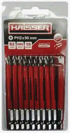 Біта PH2 х 90 мм Haisser, набiр 10шт. 2712706 - зображення 5