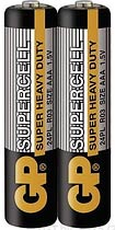 Фото товару Батарейка AAA R03, GP Supergell 24PL-S2, 1,5 V, сольова, уп. 2/1, аналоги: LR03, UM4, 24A, MN2400, AM4