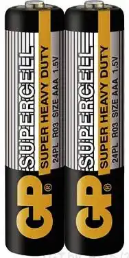 Батарейка AAA R03, GP Supergell 24PL-S2, 1,5 V, сольова, уп. 2/1, аналоги: LR03, UM4, 24A, MN2400, AM4 - зображення 5