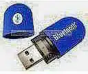 Фото товара Адаптер Bluetooth 2.0 в прорезиненном корпусе, синего цвета, OEM