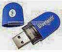 Фото товару Адаптер Bluetooth 2.0 в гумовому корпусі, синього кольору, OEM