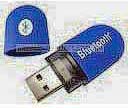 Адаптер Bluetooth 2.0 в гумовому корпусі, синього кольору, OEM - зображення 1