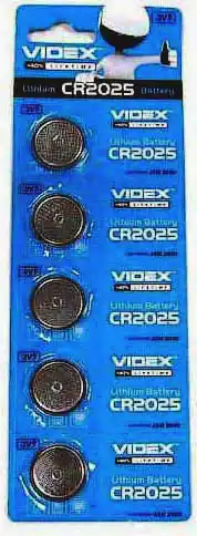 Батарейка CR2025, Videx, 3 V, літієва, бл. 5/1, аналоги: 5003LC, BR2025, DL2025, ECR2025, SB‑T14, AWI L12 - зображення 5