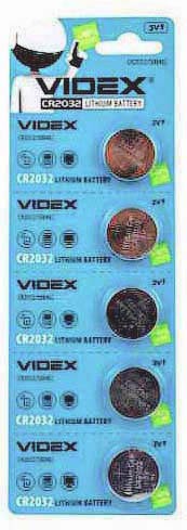 Батарейка CR2032 Videx, 3 V, літієва, бл. 5/1, аналоги: CR2032, DL2032, 5004LC, BR2032, ECR2032, KCR2032, L2032 - зображення 6