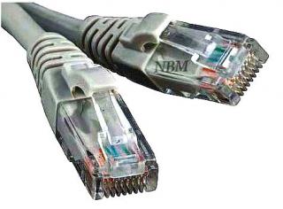 Фото товару Кабель Патч-корд 5 м сірий, ATcom UTP, RJ45, Cat.5e, для створення компʼютерної мережі та підключення інтернету до компʼютера, ноутбука, телевізора