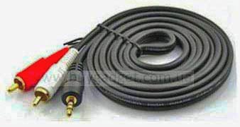 Кабель Audio 3.5 мм Male to 2xRCA Male 1.8 м ATcom - зображення 1