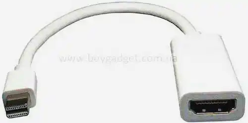 Кабель mini DisplayPort Male на HDMI Female, 10 см, білий - зображення 5
