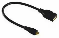 Перехідник micro USB male на USB female, чорний - зображення 5