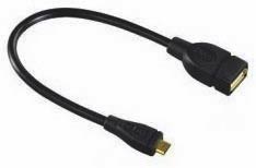 Перехідник micro USB male на USB female, чорний - зображення 1