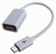 Фото товару Перехідник micro USB male на USB female, RTL, білий