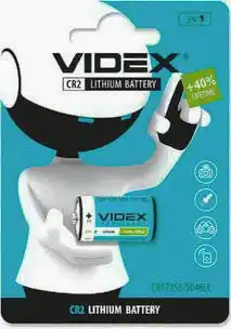 Батарейка CR2, Videx 1,5 V, літієва, уп. 20/1, аналоги: DLCR2, KCR2, ECR2, 1CR2, 5046LC - зображення 5