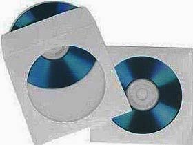 Фото товару Конверт для CD DVD дисків паперовий з віконцем, білий, 50 шт.