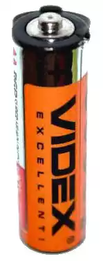 Батарейка AA R6P Videx, 1,5 V, сольова, уп. 40/1, аналоги: LR6, R6, 316, А316, Mignon, Stilo, пальчикова - зображення 5
