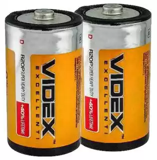 Фото товара Батарейка D R20, Videx, 1,5 V, солевая, уп. 242/1, аналоги: LR20, UM1, 13, 14, 14D