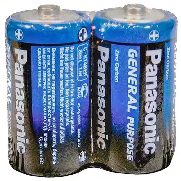 Батарейка C R14, Panasonic, 1,5 V, сольова, уп. 10/2/1, аналоги: LR14, UM2, 13, 14, 14D - зображення 5