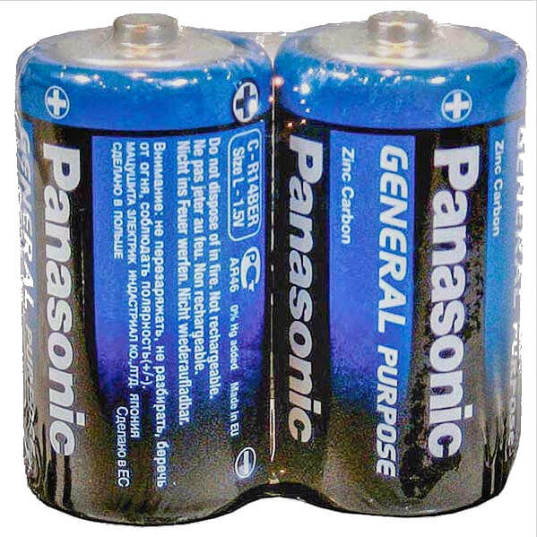 Батарейка C R14, Panasonic, 1,5 V, сольова, уп. 10/2/1, аналоги: LR14, UM2, 13, 14, 14D - зображення 6
