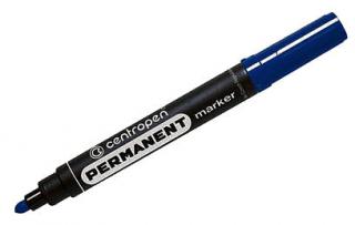 Фото товару Маркер перманентний Centropen 8566, круглий, синій, (10/1)
