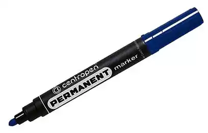 Маркер перманентний Centropen 8566, круглий, синій, (10/1) - зображення 5