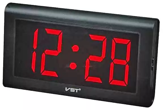 Годинник мережеві VST-795-1 настінні червоні, 220V (Великий дисплей) - зображення 5