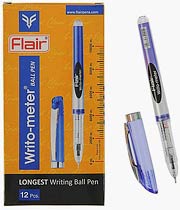 Фото товару Ручка кулькова чорна 10 км Flair writometer 743