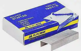 Фото товара Скобы №24 BUROMAX 1000 шт. для степлера канцелярского, металлические
