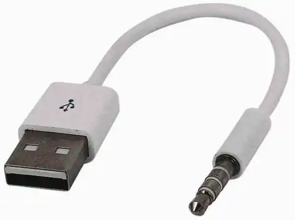 Адаптер Audio 3.5 mm AUX Male на USB Male, білий, 15 см - зображення 5