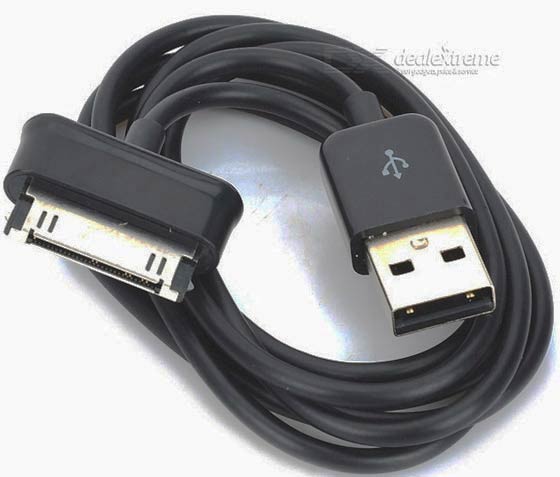 Кабелі USB 2.0 на Samsung Galaxy Tab, 1 м чорний - зображення 1