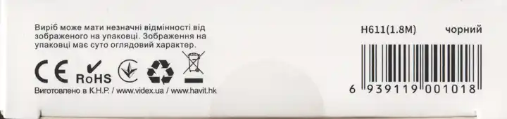 Кабелі USB Male на micro USB, Havit HV-H611, 1.8 м - зображення 5