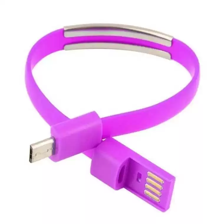 Кабель-браслет USB 2.0 Male на micro USB Male, RTL, 20 см, білий - зображення 5