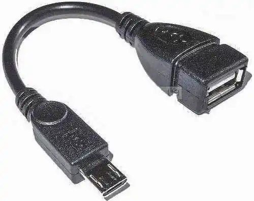 Кабель micro USB Male до USB 2.0 Female, OTG 10 см - зображення 5