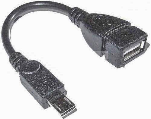 Кабель micro USB Male до USB 2.0 Female, OTG 10 см - зображення 1