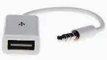 Адаптер Audio 3.5 mm AUX Male на USB Female, білий, 15 см - зображення 5