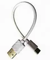 Фото товара Кабель USB2.0 to USB3.1 Type-C, AM/CM, ток 2.4А, 0.2 метра, белый цвета, ОЕМ