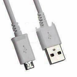 Кабель micro USB M на USB M, 2.4 А, 20 см, білий - зображення 1