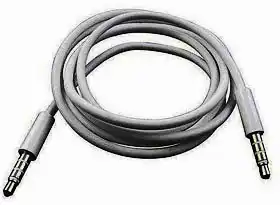 Фото товара Кабель AUX 4 pin Audio 3.5 mm Male на AUX 4 pin Male, белый