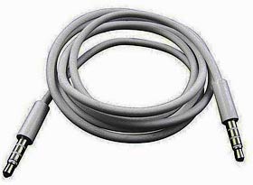 Фото товару Кабель AUX 4 pin Audio 3.5 mm Male на AUX 4 pin Male, білий